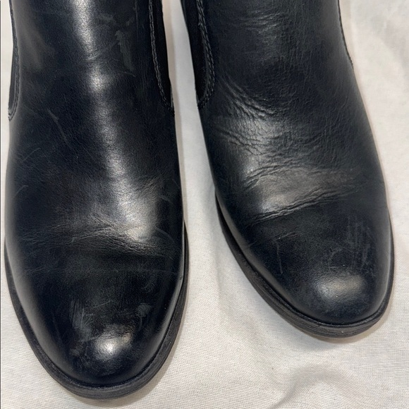 Josef Seibel Black Leather Ankle Boots with Medium Heel Size 38 - Picture 9 of 12